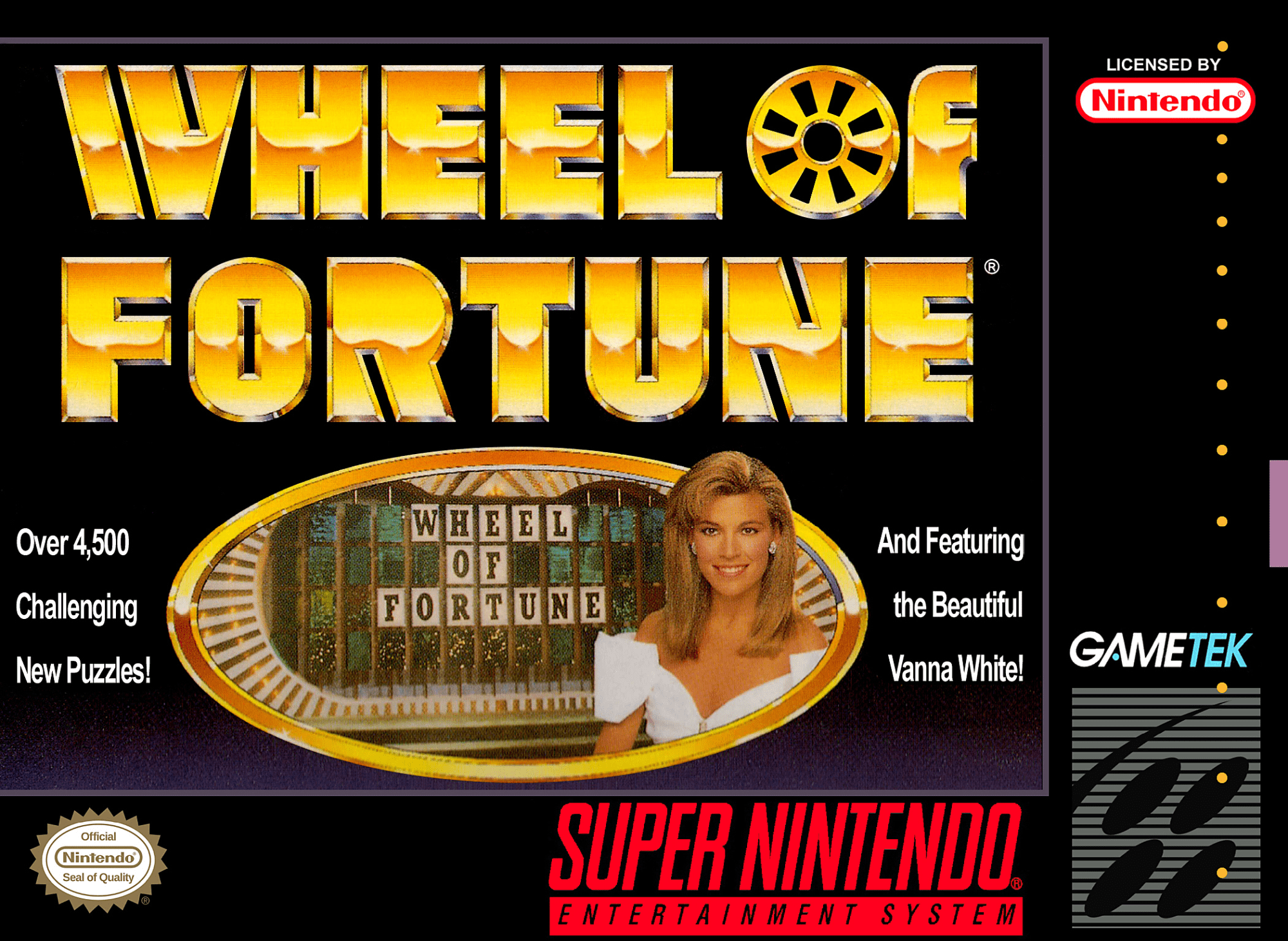 Wheel of Fortune box art for Super Nintendo